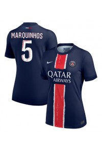 Fotbalové Dres Paris Saint-Germain Marquinhos #5 Dámské Domácí Oblečení 2024-25 Krátký Rukáv